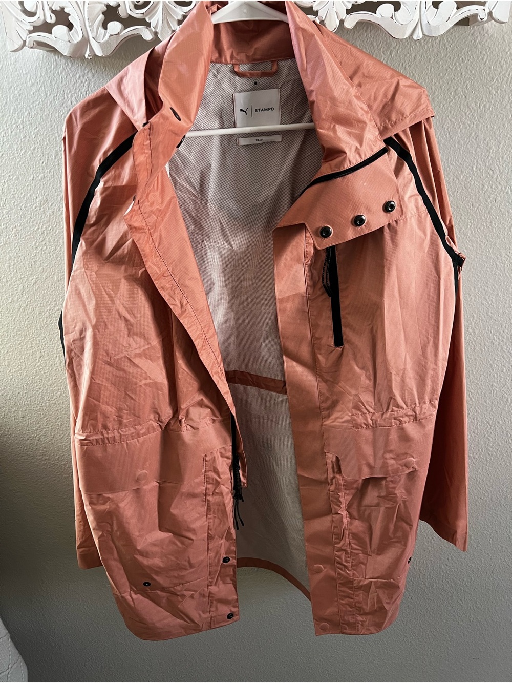 Stampd Peach Lightweight Trench Coat